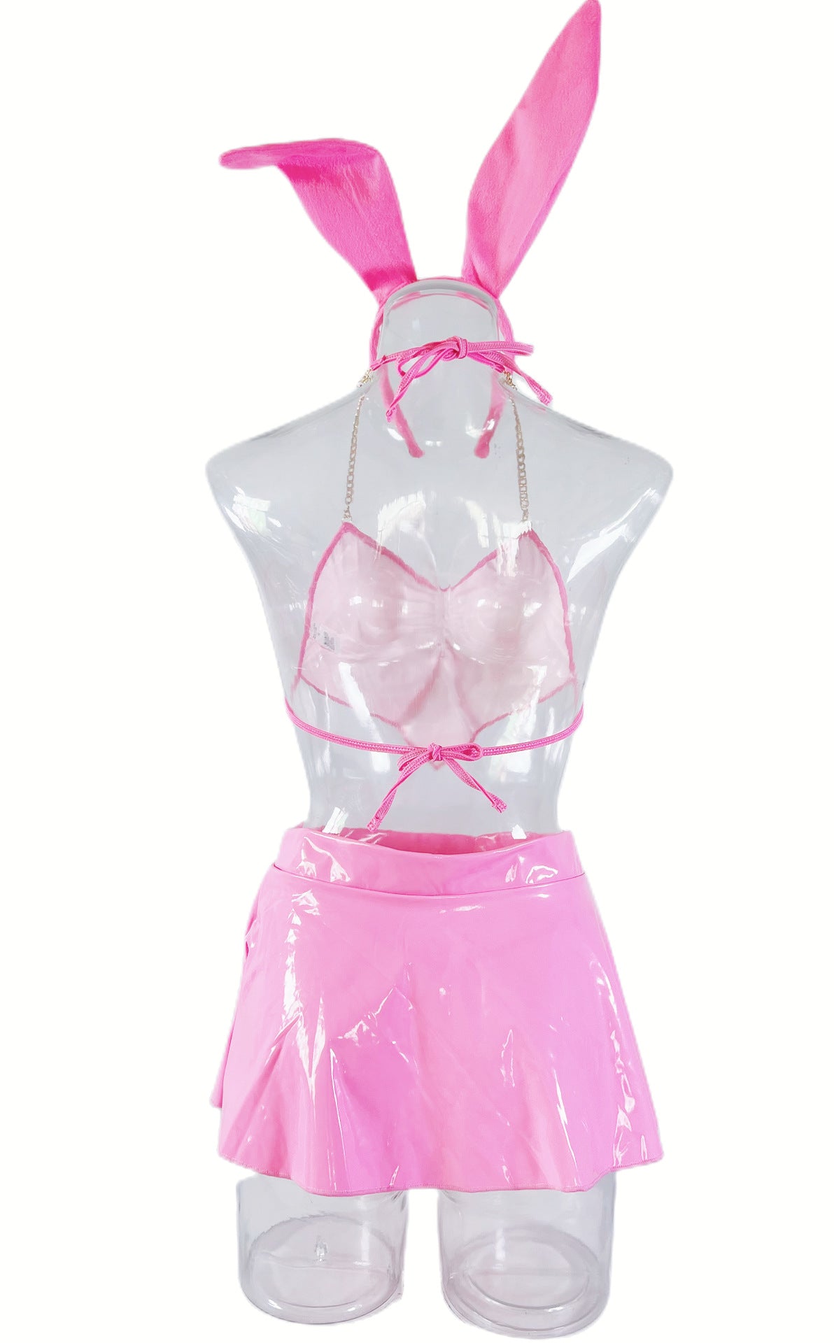 "Sexy Heart Halter – Adorable Bunny Girl Lingerie Set, Adding Sweetness and Passion for Couples!"